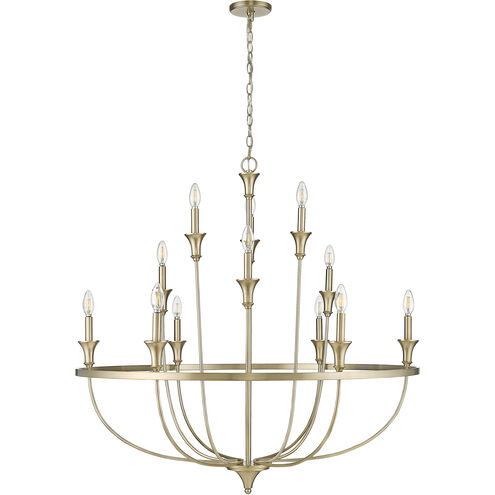 Emery 12 Light 40.2 inch Modern Gold Chandelier Ceiling Light